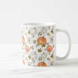 Vattenfärgsblomma Rustic Pumpkins Kaffemugg