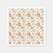 Vattenfärgsblomma Rustic Pumpkins