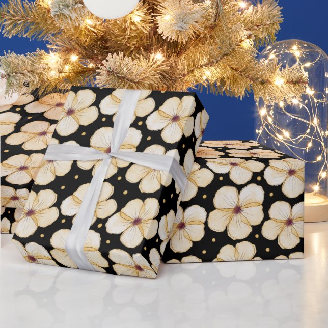 Vattenfärgsblomma Sömlös Mönster Presentpapper (Helgdagar)