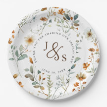 Vattenfärgsblomma vild Boho stil förlovning
