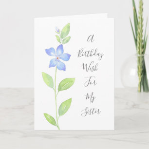 Vattenfärgsblomma (Vinca) - blomma Kort
