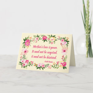 VattenfärgsBlommigt Anpassningsbar Mors dag Kort