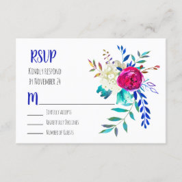 VattenfärgsBlommigt Boho Chic OSA Kort