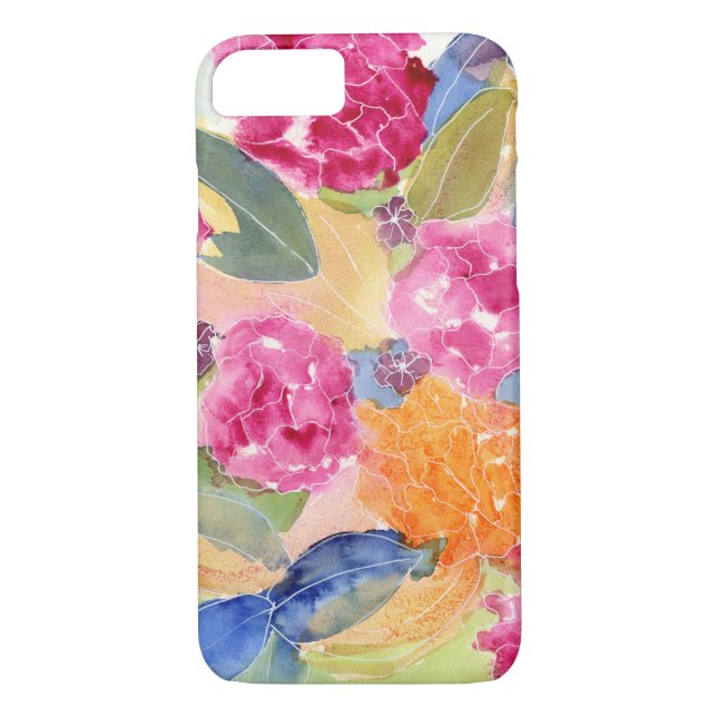 vattenfärgsblommigt IPhone 7 fodral Case-Mate iPhone Skal (Baksida)