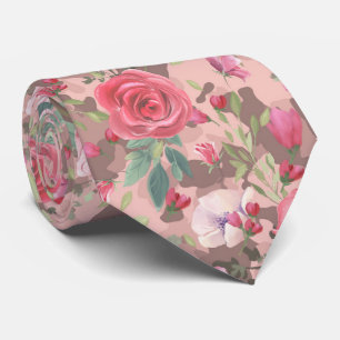 VattenfärgsBlommigt Ro Guld Camouflage Rosa Slips