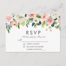 VattenfärgsBlommigt Rosa Silver OSA Bröllop
