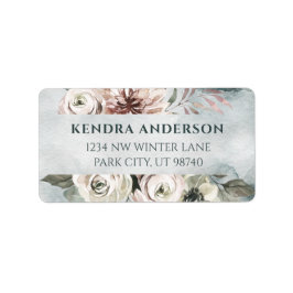 Vattenfärgsblommor Adress Adressetikett