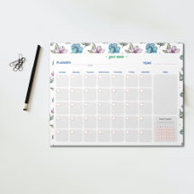 Vattenfärgsblommor anpassar månadsplanering