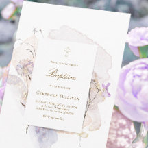 Vattenfärgsblommor Baptism