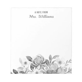 Vattenfärgsblommor Blommigt A Anteckning från eget Anteckningsblock