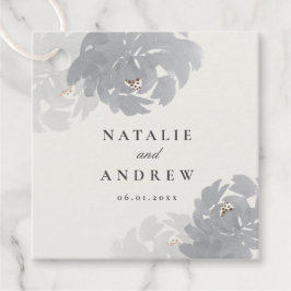Vattenfärgsblommor blommigt bröllop gåvor etiketter