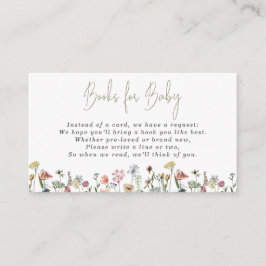 Vattenfärgsblommor Bokar för Vild Baby Tilläggskort