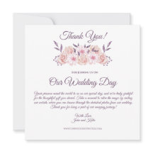 Vattenfärgsblommor - Bröllop, tack... Rosa