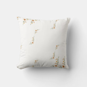 Vattenfärgsblommor, cute-minimalister kudde
