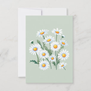 Vattenfärgsblommor, Daisy Kort