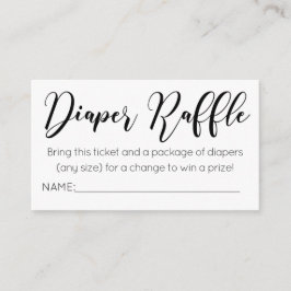 Vattenfärgsblommor Diaper Raffle Biljett Tilläggskort