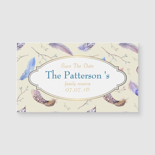 Vattenfärgsblommor Familjeåterförening Spara datum (Framsida)