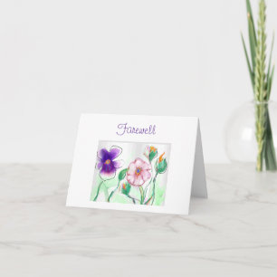Vattenfärgsblommor > Farkostkort Kort
