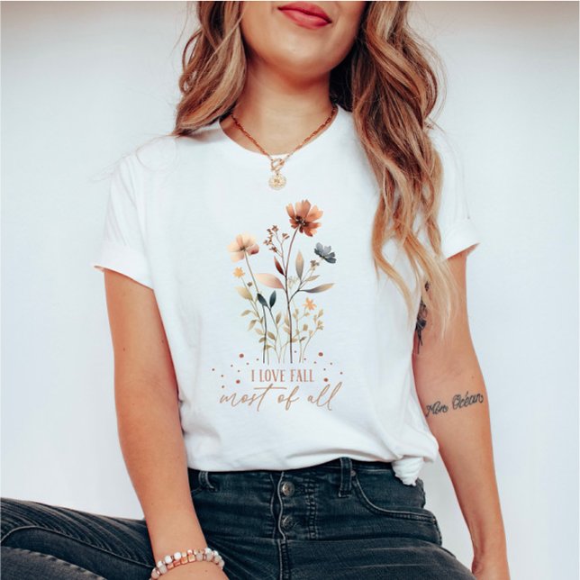 Vattenfärgsblommor för Fall Älskare T Shirt (Skapare uppladdad)