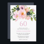 vattenfärgsblommor för marint vatten, 60:e Födels Inbjudningar<br><div class="desc">vattenfärgsblommor 60:e Födelsedagsfest inbjudan Se matchningssamling i Niche och Nest Store</div>