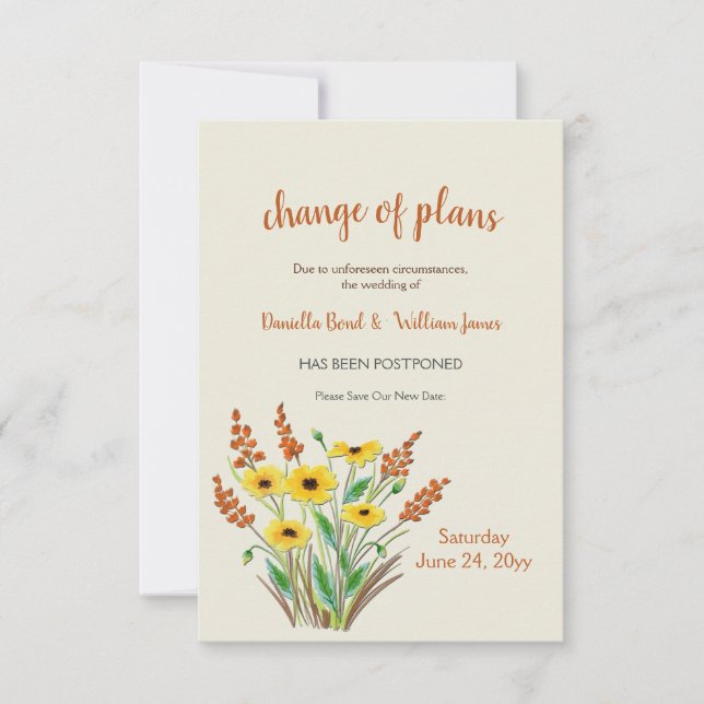 Vattenfärgsblommor Förändring av planeringen OSA Kort (Framsida)