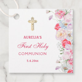 Vattenfärgsblommor första kommune gåvor etiketter