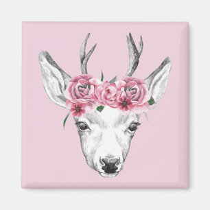 Vattenfärgsblommor, Hjort Magnet