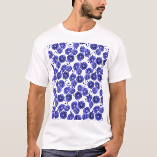 Vattenfärgsblommor i Fält: Botaniska Tapet T Shirt