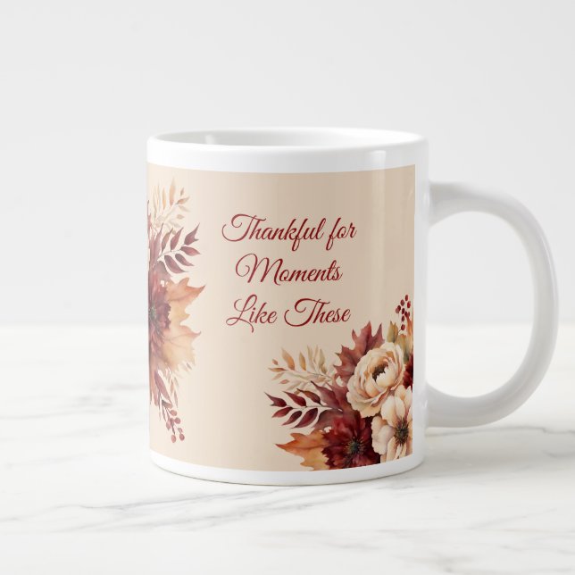 Vattenfärgsblommor- Jumbo Mugg (Höger)
