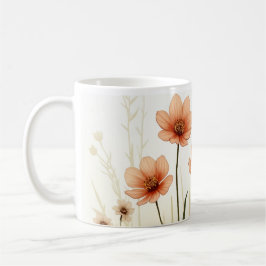 Vattenfärgsblommor Kaffe Mugg