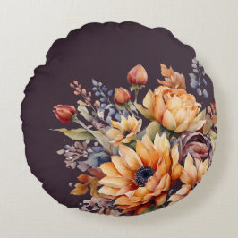 Vattenfärgsblommor Lila-Dekorativ kudde