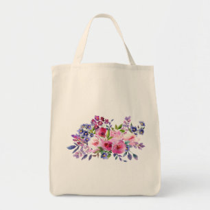 Vattenfärgsblommor Livsmedel Tote Bag Tygkasse