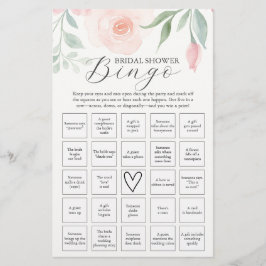 Vattenfärgsblommor, Möhippa Bingo Flygblad