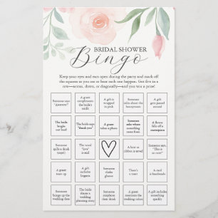 Vattenfärgsblommor, Möhippa Bingo Flygblad