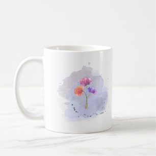 Vattenfärgsblommor Mugg