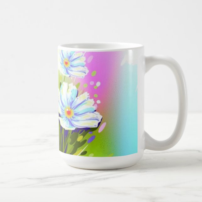 Vattenfärgsblommor Mugg (Höger)