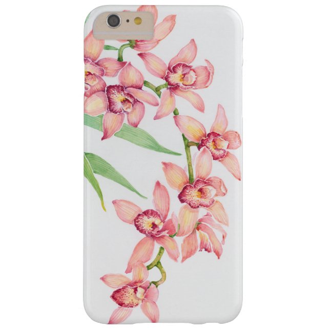 Vattenfärgsblommor Rosa Flowers Case-Mate iPhone Skal (Baksidan)