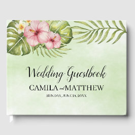 Vattenfärgsblommor Rosa Flowers Gästböcker