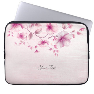 Vattenfärgsblommor Rosa Flowers Laptop sleeve