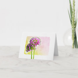 Vattenfärgsblommor Rosor Tillfälle Anteckningskort
