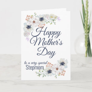 Vattenfärgsblommor Stepmamma Mors dag Kort