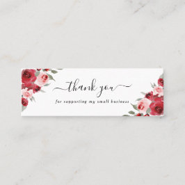 vattenfärgsblommor tack om att du har ett rabattko mini visitkort