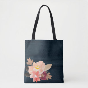 Vattenfärgsblommor Toxt Bag Tygkasse