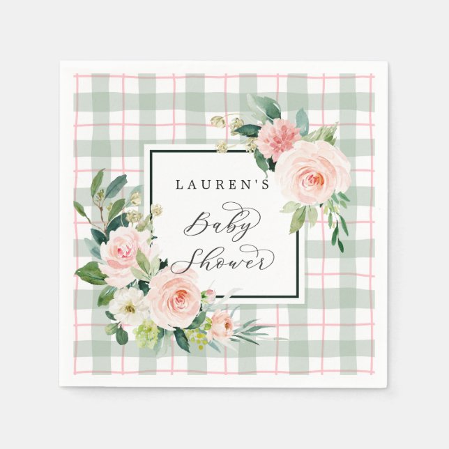 VattenfärgsBloom | Pastel Play Baby Shower Pappersservett (Framsidan)