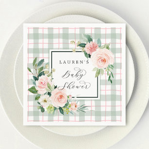 VattenfärgsBloom Pastel Play Baby Shower Pappersservett