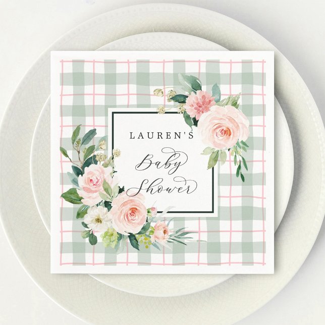 VattenfärgsBloom | Pastel Play Baby Shower Pappersservett (Skapare uppladdad)