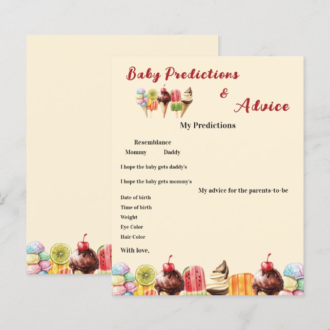 Vattenfärgsblyerts, babybabybabyutfällare (Fram/baksida)