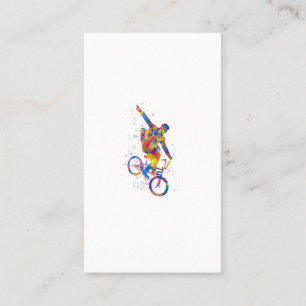 Vattenfärgsbmx-rider Visitkort