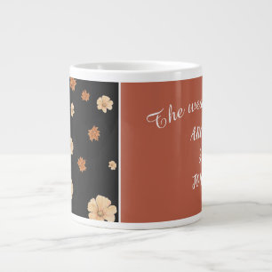 vattenfärgsboho blommigt färg bröllop jumbo mugg
