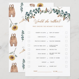 VattenfärgsBoho Kön Neutral Baby Shower Games